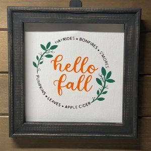 Hello Fall Reversed Canvas